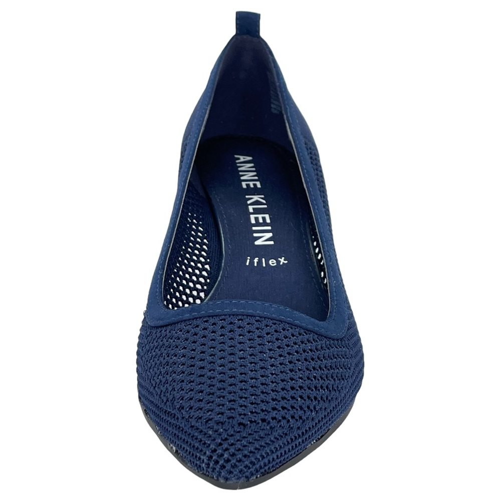 Anne Klein Rebecca Navy Knit Mesh Heels. Size 9.5M - Picture 4 of 11